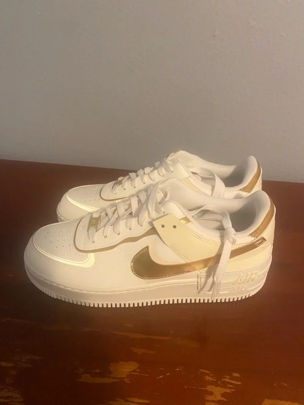 Nike Low-Top Sneakers — Cream & White AF1 Shadow Nike Air Force 1